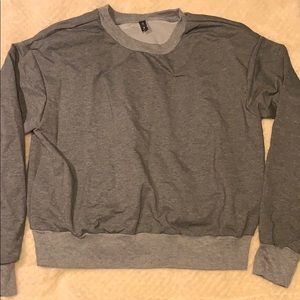 Crew neck sweatshirt; gray
